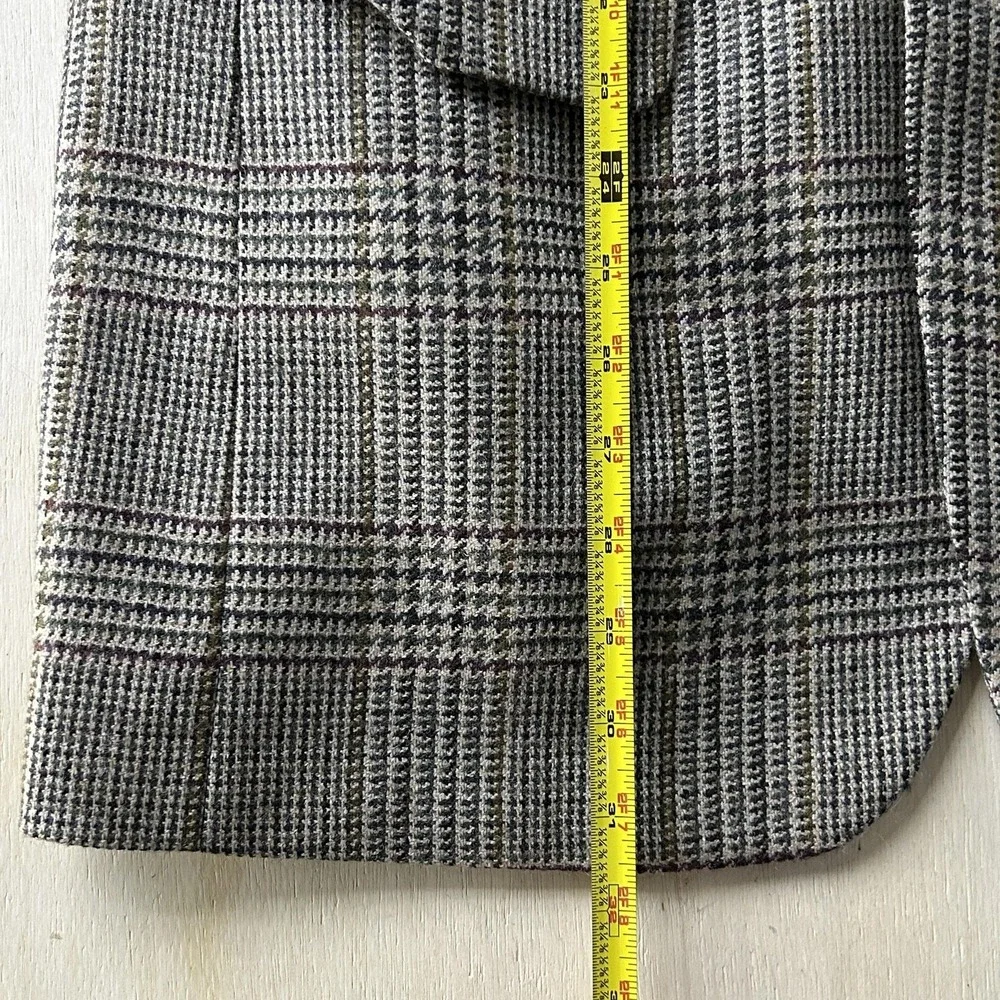 Pendleton Blazer Mens 42R Gray Wool Glen Plaid Sport Coat Jacket Tweed Classic